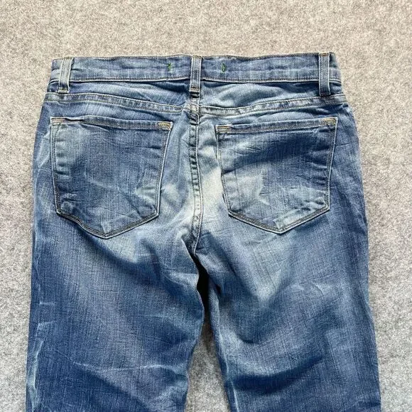 J Brand Jeans Women's‎ 27 Skinny Acid Wash Medium Blue Stretch Denim Low Rise - Picture 14 of 15